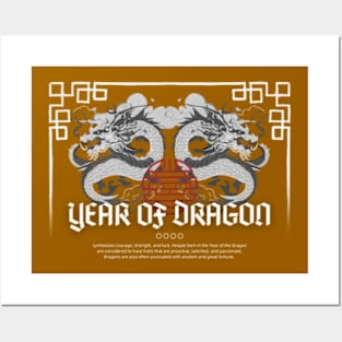 Year of Dragon Chinese Lunar Year 2024 Posters and Art